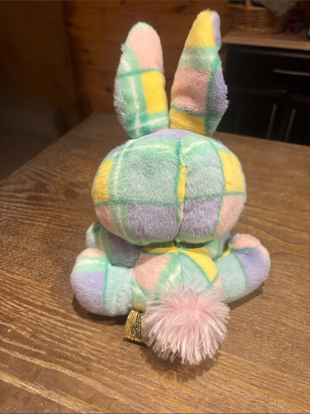 Gund Pastel Plaid Bunny Plush - Mint, Yellow, Pink, Lavender